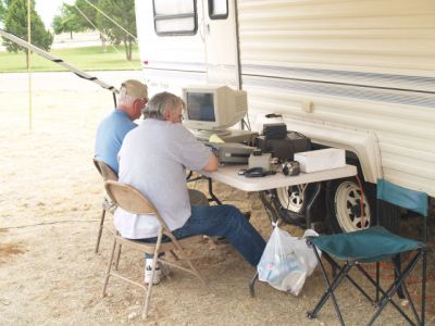 15,40,75 Meter Station
Roy Dean (KD5AYW) and Marty (K0BBK) working the station.
