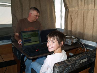 Digital Station
Phil (K1GMD) and Jeremy (KE5YKW) logging.
